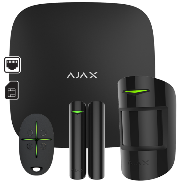 Ajax Starter Kit Συστήματος Συναγερμού Μαύρο