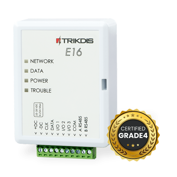 Ethernet module επικοινωνίας για όλα τα κέντρα συναγερμού Trikdis E16
